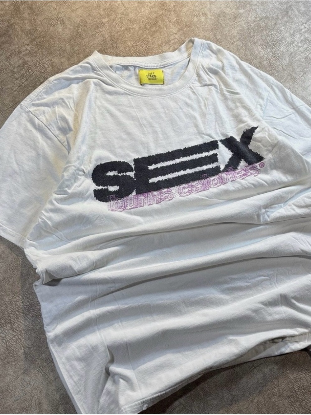 ‘SEX burns calories’ Diet Starts Monday (John Geiger) heavy duty premium t-shirt
